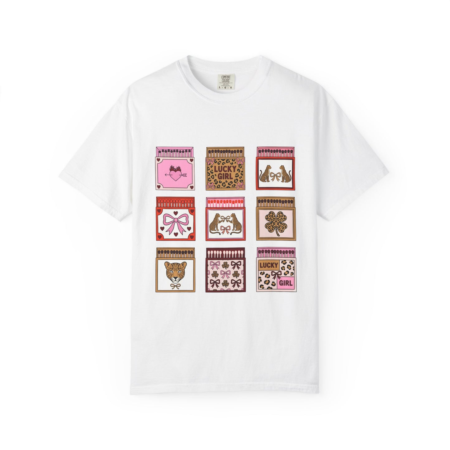 Lucky Girl Patchwork Graphic T-Shirt