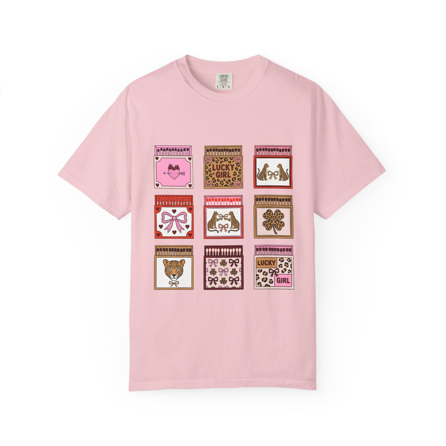 Lucky Girl Patchwork Graphic T-Shirt