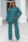 Green Stripe Two-Piece Pant Set