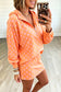 Orange Polka Dot Two-Piece Skort Set