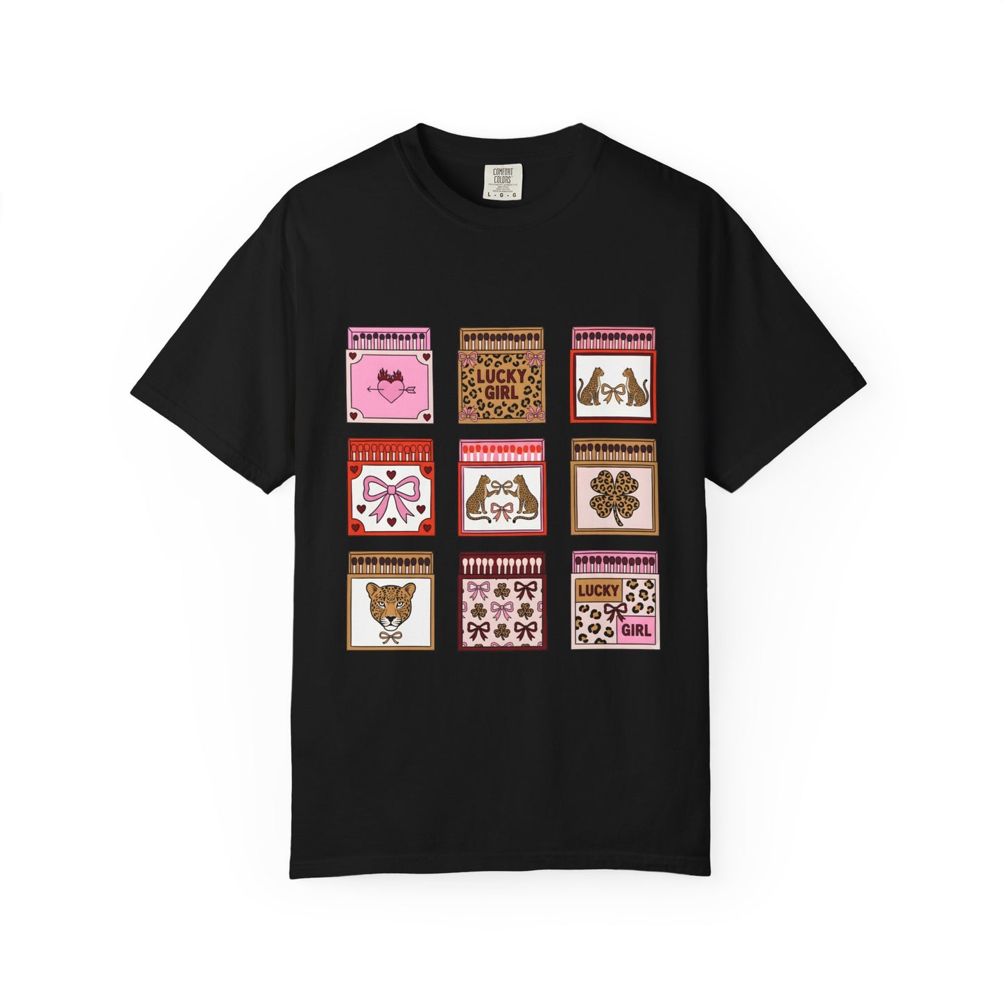 Lucky Girl Patchwork Graphic T-Shirt