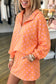 Orange Polka Dot Two-Piece Skort Set