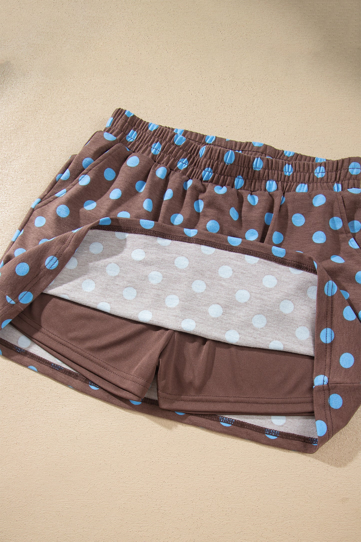 Orange Polka Dot Two-Piece Skort Set