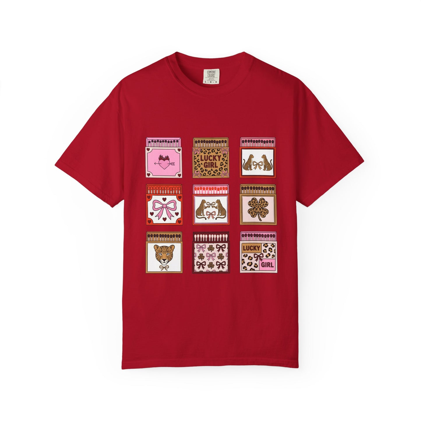 Lucky Girl Patchwork Graphic T-Shirt